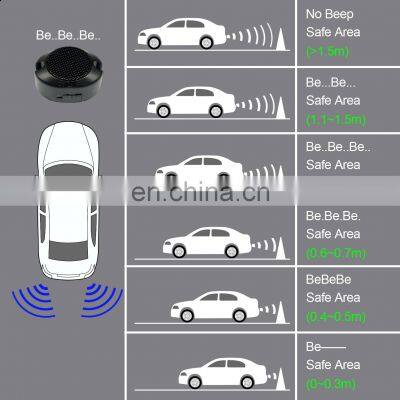 Brand New Electromagnetic Pdc Car Assistant Reverse 4 Parking Sensor System Kit