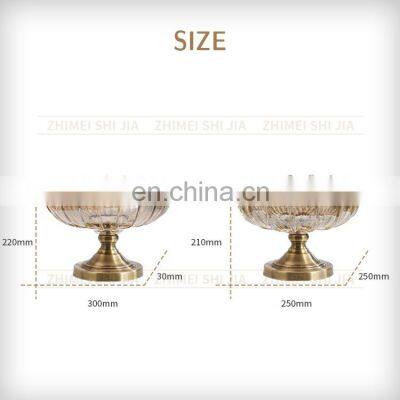 Crystal Glass Large Table Antique Fancy Fruit Bowl Fruit Tray Comport photo-2