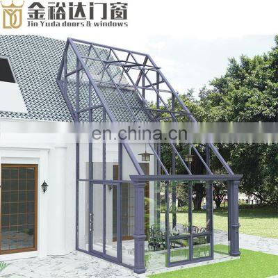 Outdoor Sun Room Aluminum Alloy Cover Frame Modern Glass Houses Sun Room Veranda Sunroom Prefabricated Glass House photo-3