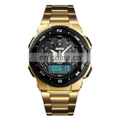 Top good quality brand Skmei 1370 black digital wristwatch 5atm water resistant latest watches design for Men