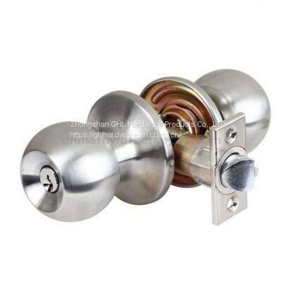 Door Lock Factory Ball Style Keyed Entry Knob Lock Tubular Entrance Knobset