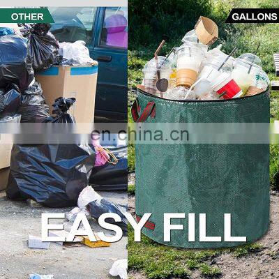 Four Handles Collapsible Design Yard Colorful Leaf Garden Bag With Zipper photo-5