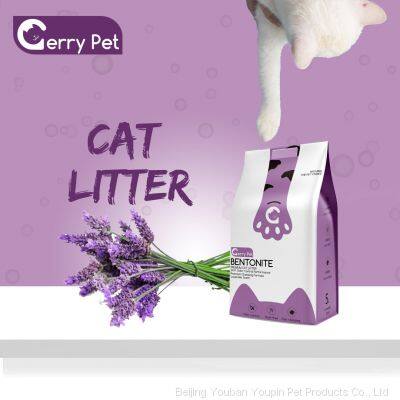 Lavender Scent Bentonite Cat Litter Gerry Pet Dust Free 20L /10L /5L