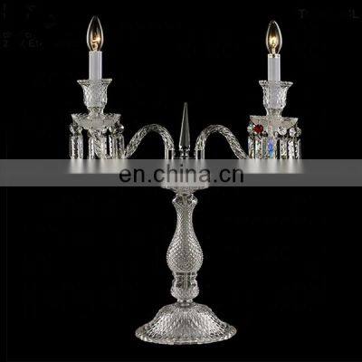 Hotel luxury modern chrome fabric lamp shade desk lamp home decorative night light bedside table lamp