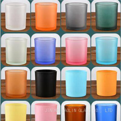 Dazzling Colored Glass Scented Candle Cups Custom Manufacturer