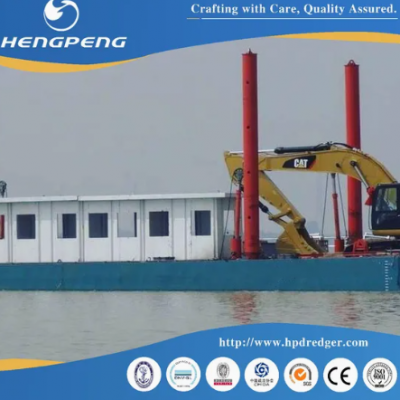 Specialized Excavator Modular Floating Platform Barge for Excavator Transport