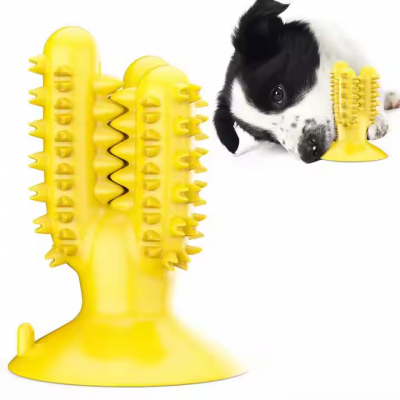 Meow Love Dog Chew Toys Dog Toothbrush Stick Teeth Cleaning Brush Outdoor Dog Squeaky Toys for Aggressive Chewers Tough Toys Interactive