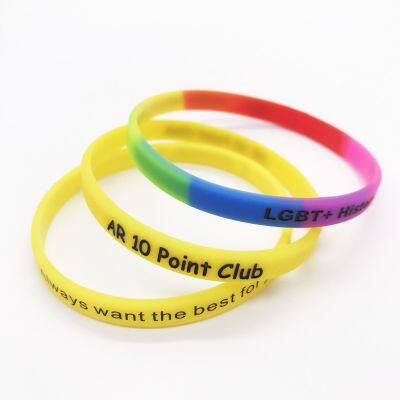 Hot Sale Factory Price Supply Stylish Minimalist Design 5mm Wide Thin Student Couple Sports Custom Silicone Wristband