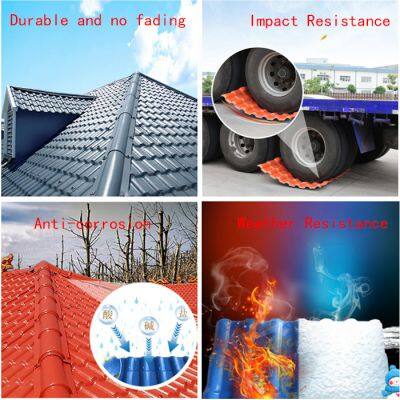 Wholesales Price ASA Synthetic Resin Roof Tile Corrugated PVC UPVC Shingle Tile Resin Corrugated Roof Sheet Tile photo-3