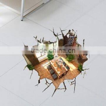 3D floor decal sticker trade assurance floor removable sticker