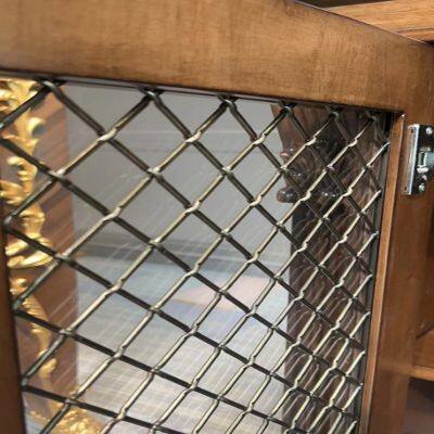 Custom-made Antique Brass and Bronze Decorative Metal Wire Mesh Woven Mesh, Stainless Steel 304/316 Cabinet Doors, Window Screens, and Furniture photo-2