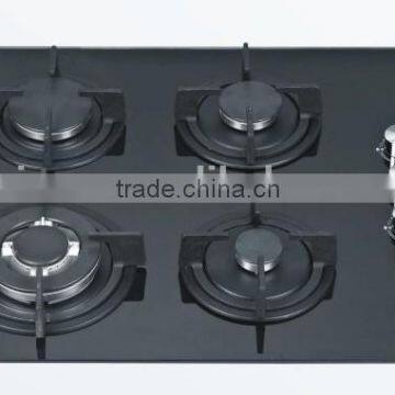 four burner glass top gas hob