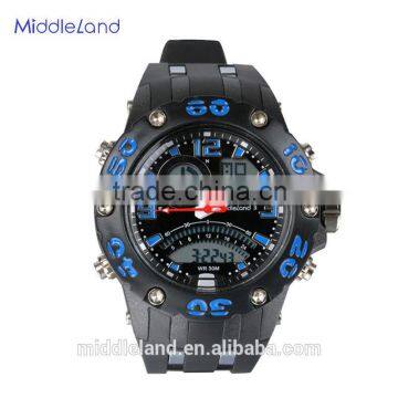 HOT!Red color sport watch cheap price with middleland brand watch