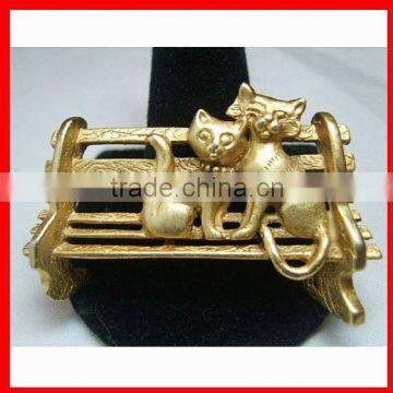 fashion cat enamel costume brooches