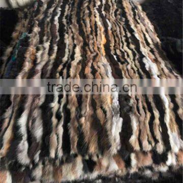 Multicolor Genuine Mink Fur Skin Plate Real Fur Blanket