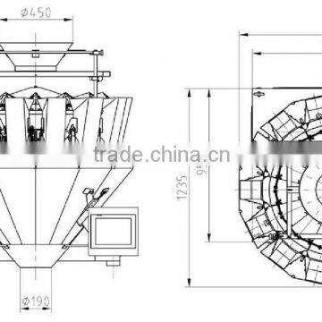 PLC 14 Head Multihead Weigher for Food Products photo-3