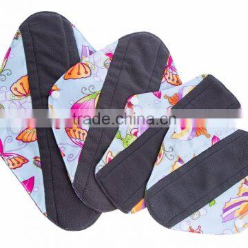 Charcoal bamboo Sanitary pads Multiple sizes Menstrual pads Factory price