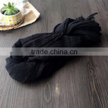 90CMX210CM Large Long Size Cotton Linen Plain Pashmina Shawl photo-5