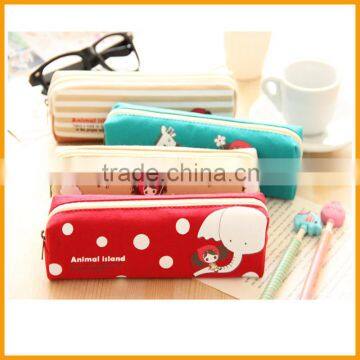 Mini Cartoon Canvas Cheaper Zippers Student Pencil Bag/pencil case                        
                                                Quality Choice