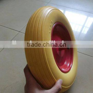 3.50-8 pu foam wheel for wheelbarrow flat free wheel 14x350-8