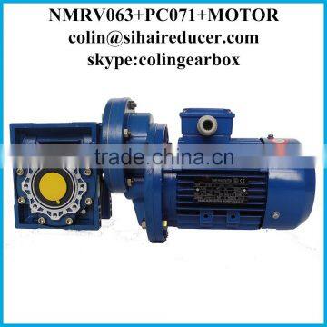 NMRV Transmission Aluminum Alloy Worm Gear Gearbox economic , micro worm gear box