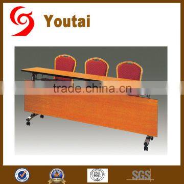 plywood flip top rectangle folding conference table XF-019