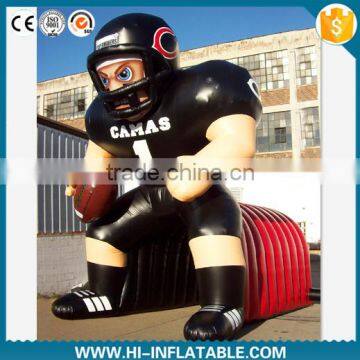 Custom inflatable tunnel with player for sports games