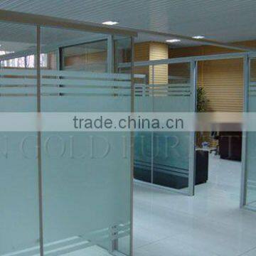 Latest Model Double Glass Partition Sound Proof Partition Wall With Blind Curtain Inside ( SZ-WSP358) photo-5