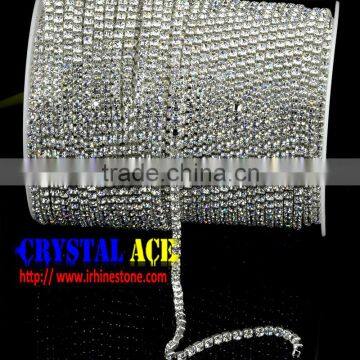 Sparkle Crystal chain trimming , rhinestone cup chain wholesale china