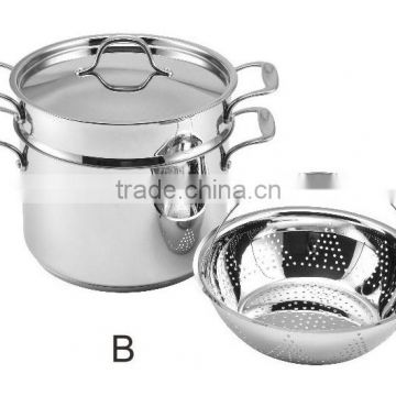 SA-12075B 2014 NEW Stainless Steel Pasta pot set / Italian Pasta set / Steamer Set