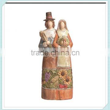 Thanksgiving figurine sculpture resin harvest festival decorations