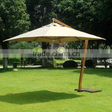 wooden hanging umbrella