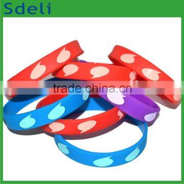 OEM design different colors sizes mosquito repellent silicone bracelet