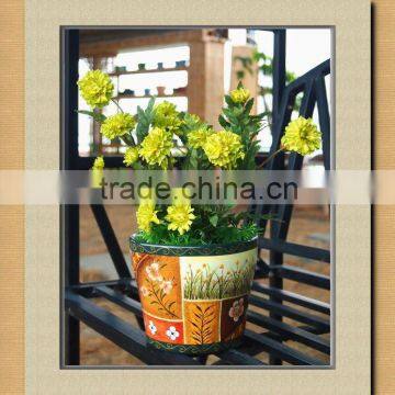 ceramic dolomite painting vase and flowerpot