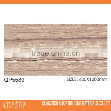 Wooden inkjet floor paneling ceramic brick tile China 60x120cm