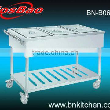 Restaurant equipment mobile food warmer cart