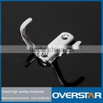 Best Selling Top Quality Wall Hanger,Double Hole Chrome Coat Hook,Guarda-roupas Zinc Alloy Cloth Hooks photo-2