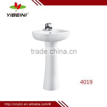 ceramic decorative standing wash basin with pedestal