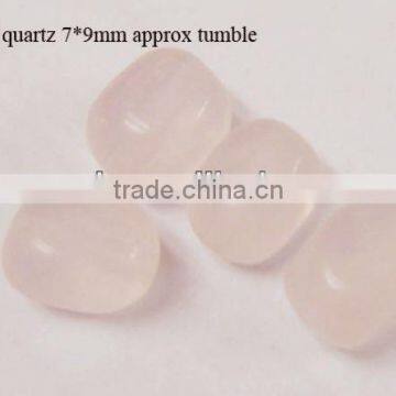 Gemstone rose quartz tumble jewelry beads