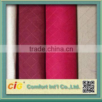 100% polyester embroidery suede fabric for upholstery for car