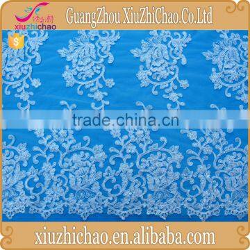 ZP0017-MK165 Ivory Exquisite Wedding Dress Bridal Corded Handmade Beaded Lace Fabric photo-3