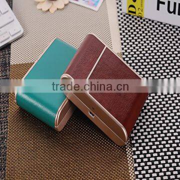 18650 battery new design 12000mah leather power bank