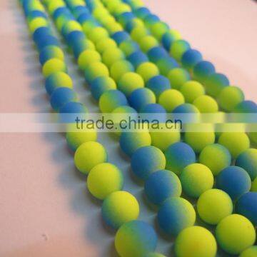 8mm round neon color beads in bulk,Glass Beads YZ064