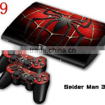 for PS3 Slim 4000 Protective Skin Stickers + 2Pcs Controller Skin for SONY PS3 4000 Console Decal