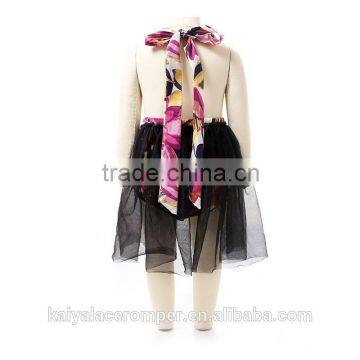 2016 Wholesale Summer Bodysuit Cotton Yarn Baby Kids Clothes Paillette Top photo-2