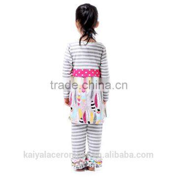 2016 New Fall Kid Clothes Strips Long Sleeve Boutique Fall Boutique Girl Clothing for Kids photo-4