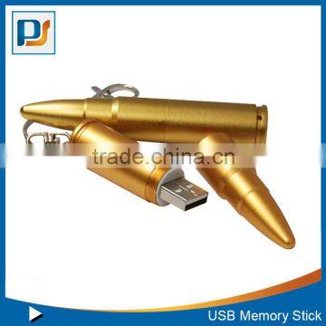 Metallic USB Bullet 8GB USB Pendrive with key ring