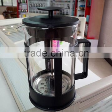 High quality plastic borosilicate glass french coffee press