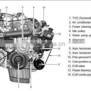 NEW ENGINE DIESEL D27DT SET ASSY-SUB 4WD EURO-4 SSANG YONG