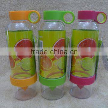 pink lid plastic joyshaker water bottle